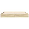 vidaXL Cadre de lit sans matelas ch&ecirc;ne sonoma 120x200 cm