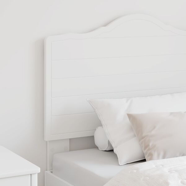 vidaXL T&ecirc;te de lit avec t&ecirc;te de lit Blanc 75 cm Bois d'ing&eacute;nierie