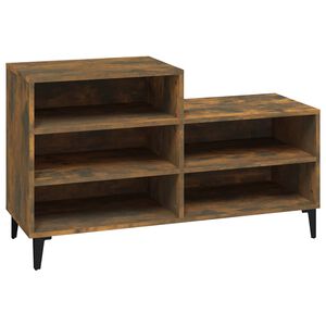 vidaXL Armoire &agrave; chaussures Ch&ecirc;ne fum&eacute; 102x36x60 cm Bois d'ing&eacute;nierie