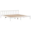 vidaXL Lit biblioth&egrave;que sans matelas blanc 200x200 cm bois pin massif