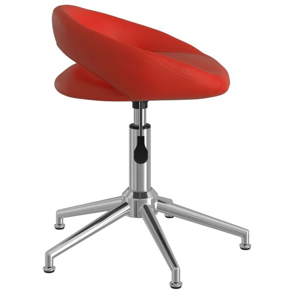 vidaXL Chaises pivotantes &agrave; manger lot de 4 bordeaux similicuir