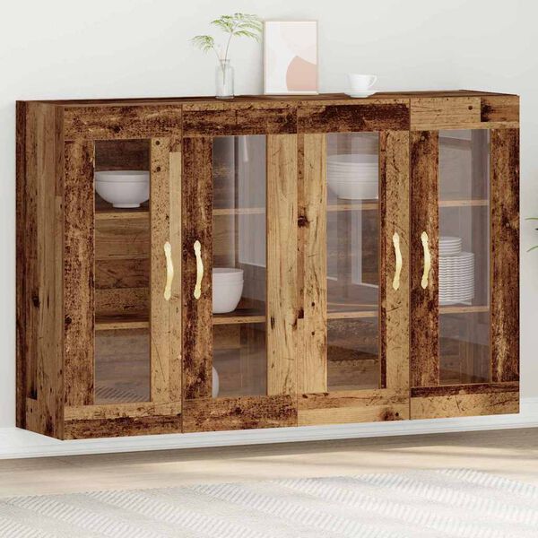 vidaXL Cabinets muraux 2 pcs Bois Ancien 69,5 x 34 x 90 cm