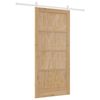 vidaXL Porte coulissante Marron 93 x 202 cm Pin massif