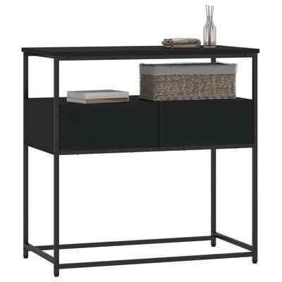 vidaXL Table console noir 75x40x75 cm bois d'ingénierie