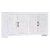 vidaXL Buffet fait &agrave; la main Blanc 140x30x70 cm Bois d'acacia massif