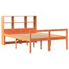 vidaXL Lit biblioth&egrave;que sans matelas cire marron 140x200cm bois massif