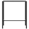 vidaXL Table de bar noir 100x50x110 cm acier enduit de poudre