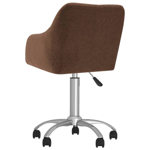 vidaXL Chaises pivotantes &agrave; manger lot de 2 marron tissu