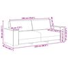 vidaXL Canap&eacute; 3 pcs Taupe 220 x 80 x 84 cm Tissu en lin m&eacute;lang&eacute;