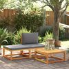 vidaXL Ensemble de canap&eacute;s de jardin 3 pi&egrave;ces avec coussins, bois d'acacia et corde,