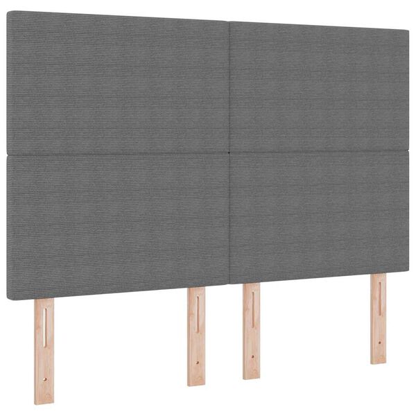 vidaXL T&ecirc;te de lit avec t&ecirc;te de lit Gris clair 160 cm Cuir synth&eacute;tique
