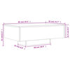 vidaXL Table basse avec lumi&egrave;res LED ch&ecirc;ne fum&eacute; 85x55x31 cm