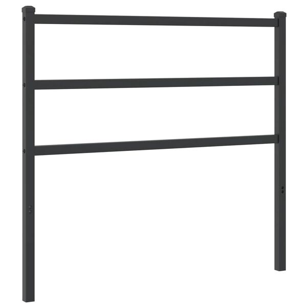 vidaXL T&ecirc;te de lit de remplacement m&eacute;tal noir 107 cm