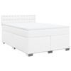 vidaXL Sommier à lattes de lit avec matelas Blanc 140x200cm Similicuir