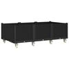 vidaXL Jardini&egrave;re &agrave; roulettes noir 150x80x54 cm PP