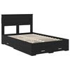 vidaXL Cadre de lit Ch&ecirc;ne noir 135 x 190 cm Bois d'ing&eacute;nierie
