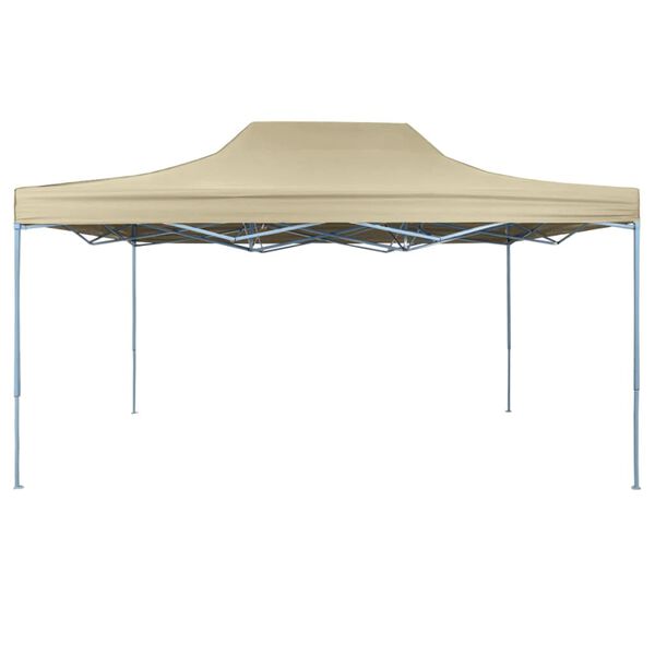 vidaXL Tente pliable 3 x 4,5 m Blanc cr&egrave;me