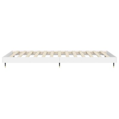 vidaXL Cadre de lit blanc 90x200 cm bois d'ingénierie