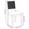 vidaXL Chaises &agrave; manger coussins 2 pcs marron bois massif caoutchouc
