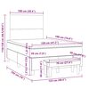 vidaXL Sommier &agrave; lattes de lit avec matelas noir 120x190 cm tissu
