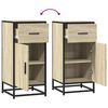vidaXL Buffet ch&ecirc;ne sonoma 35,5x35x76 cm bois d'ing&eacute;nierie et m&eacute;tal