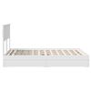 vidaXL Lit de Rangement Blanc 140 x 190 cm Bois d'ing&eacute;nierie