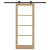 vidaXL Porte coulissante ORKDAL Naturel et Noir 83 x 202 cm