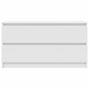 vidaXL Meuble TV blanc 100x35x54 cm bois d'ing&eacute;nierie