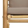 vidaXL Canap&eacute; de jardin avec coussins taupe bambou
