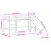 vidaXL Lit mezzanine enfants avec tunnel sans matelas 80x200 cm