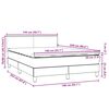 vidaXL Sommier &agrave; lattes de lit et matelas et LED gris clair 140x220cm velours