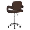 vidaXL Chaises pivotantes &agrave; manger lot de 4 marron similicuir