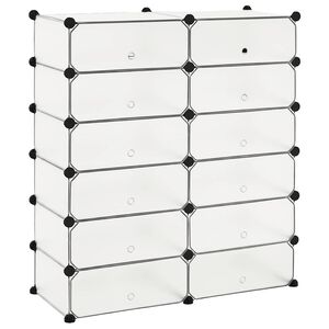 vidaXL Armoire &agrave; chaussures avec 12 compartiments Blanc