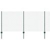 vidaXL Cl&ocirc;ture grillag&eacute;e avec poteau 25 x 1 m Acier recouvert de PVC