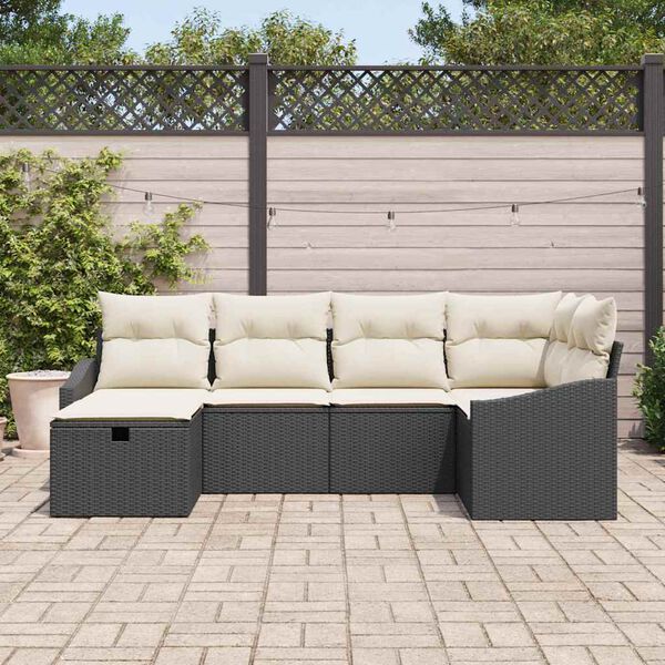 vidaXL Ensemble de Canap&eacute;s avec coussin 7 pcs polyrotin