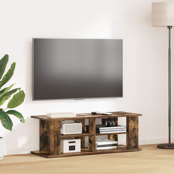 vidaXL Support de t&eacute;l&eacute;vision Ch&ecirc;ne fum&eacute; 96 x 35 x 33,5 cm