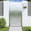 vidaXL Porte de Jardin Argenté 96 x 180 cm Acier inoxydable