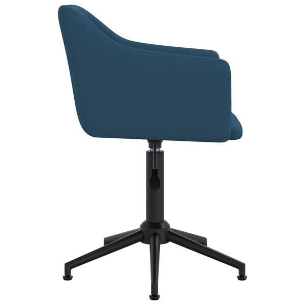 vidaXL Chaise pivotante de salle &agrave; manger Bleu Velours