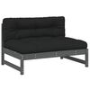 vidaXL Canap&eacute; central 120x80 cm gris bois de pin massif