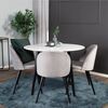 Venture Home Chaises &agrave; manger lot de 2 Velvet velours noir/gris