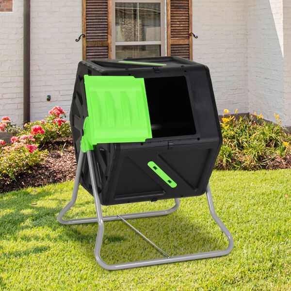 vidaXL Composteur &agrave; tambour 60x58x74 cm 105 L Polypropyl&egrave;ne