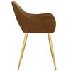 vidaXL Chaises &agrave; manger lot de 2 Marron Velours