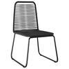 vidaXL Ensemble &agrave; manger de jardin 7 pcs PVC r&eacute;sine tress&eacute;e noir