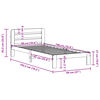 vidaXL Cadre de lit sans matelas 90x190 cm bois de pin massif