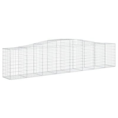 vidaXL Paniers à gabions arqués 6 pcs 400x50x80/100 cm Fer galvanisé