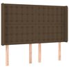 vidaXL Sommier &agrave; lattes de lit matelas et LED Marron fonc&eacute; 140x190 cm