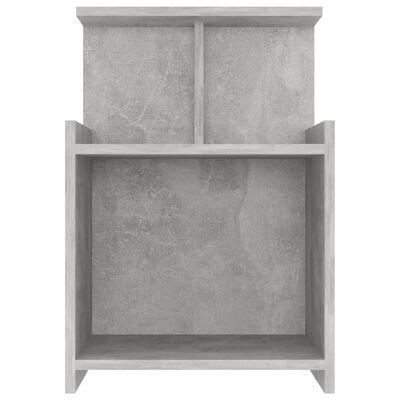 vidaXL Tables de chevet 2 pcs Gris béton 40x35x60 cm Aggloméré