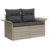 vidaXL Ensemble de canap&eacute; de jardin 8 pcs Gris clair Poly rotin