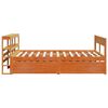 vidaXL Cadre de lit sans matelas cire marron 120x200cm bois pin massif