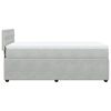 vidaXL Sommier &agrave; lattes de lit et matelas Gris clair 90x200 cm Velours